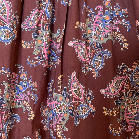 Veronica Beard Zee Paisley Ruffle Mini Dress Womens 8 Tiered 100% Cotton Printed - Picture 13 of 16